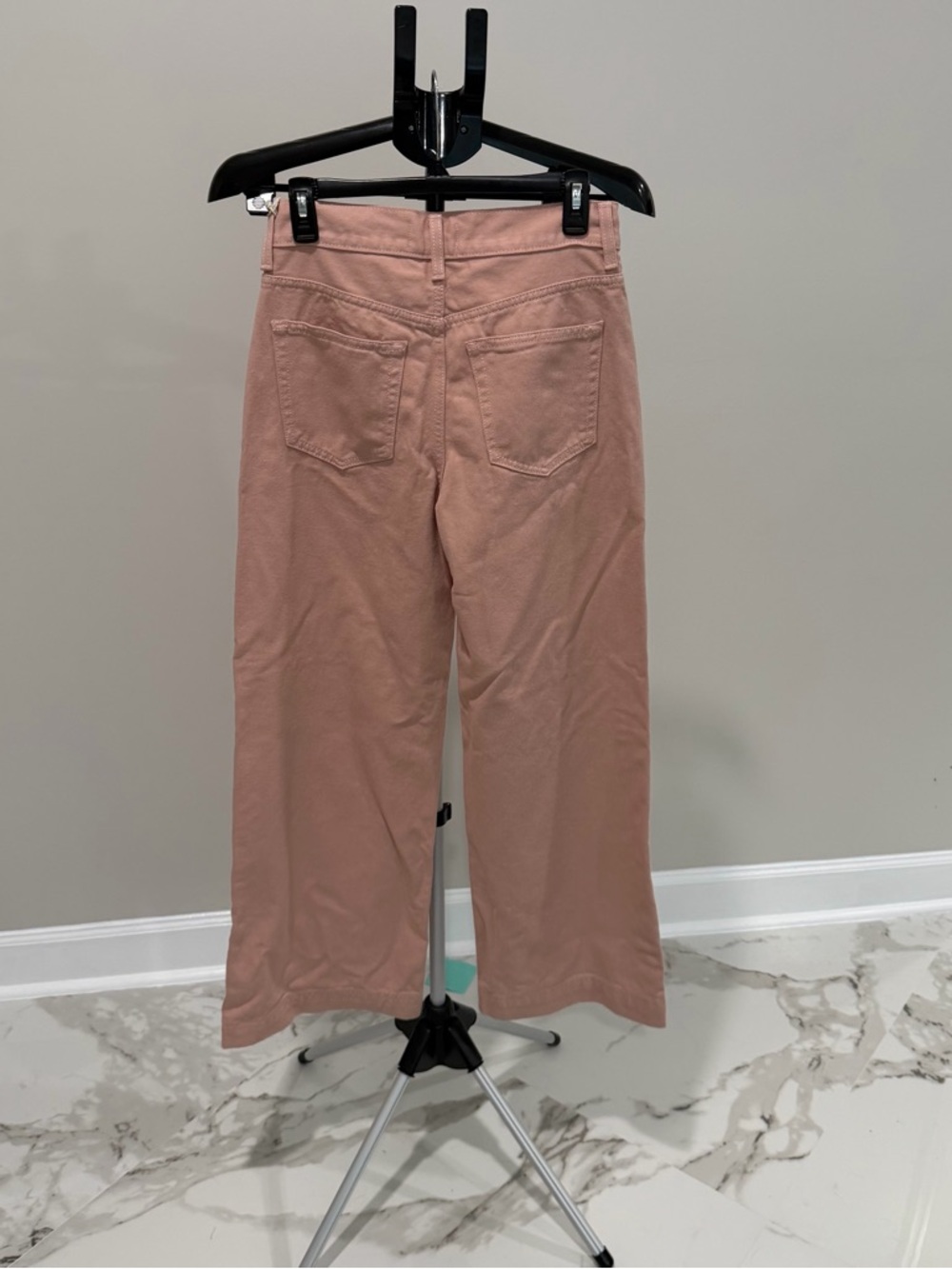 Etica- Wide Leg High-Rise Jeans in Blush Pink - Picture 6 of 6